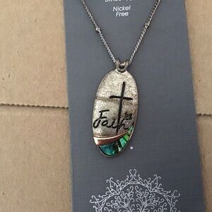 Faith Pendant Necklace with Silver Chain